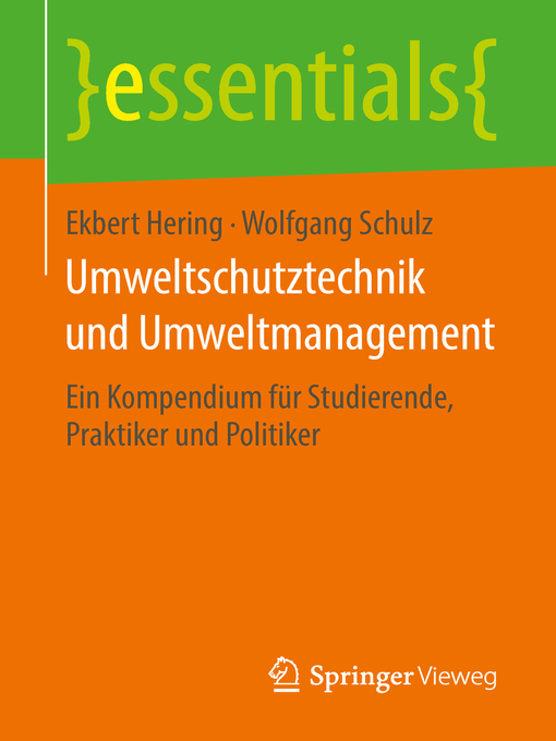 Title details for Umweltschutztechnik und Umweltmanagement by Ekbert Hering - Available